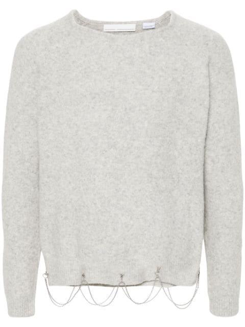 crystal-embellished wool-blend jumper by RANDOM IDENTITIES