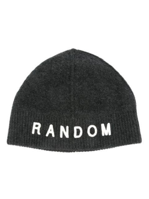 embroidered-logo brushed beanie by RANDOM IDENTITIES