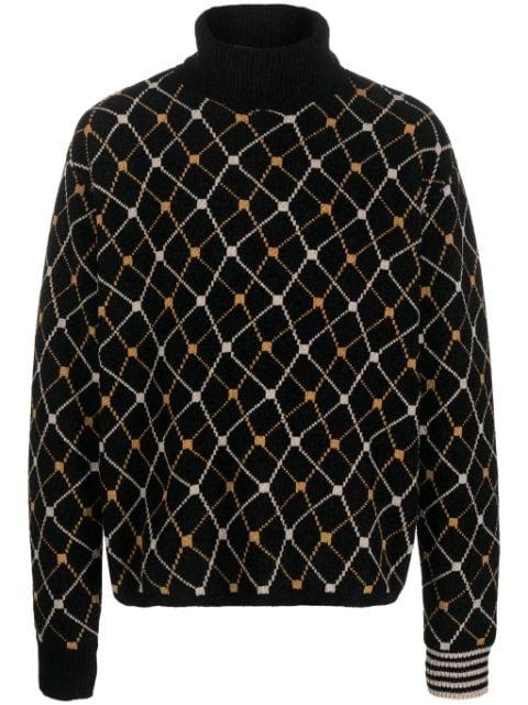 roll neck jacquard jumper by RANDOM IDENTITIES