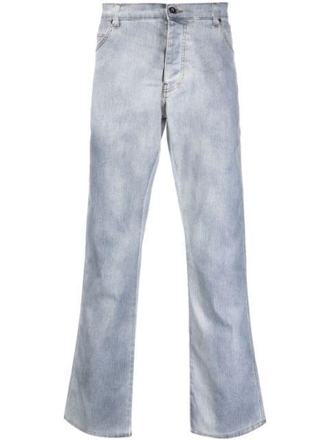 stonewashed straight-leg jeans by RANRA