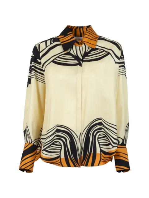 Bahia graphic-print twill shirt by RAQUEL DINIZ