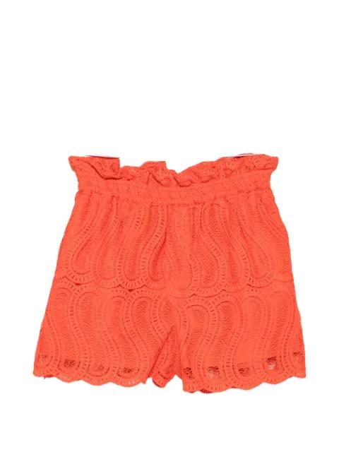 Bahia guipure-lace ruffled shorts by RAQUEL DINIZ