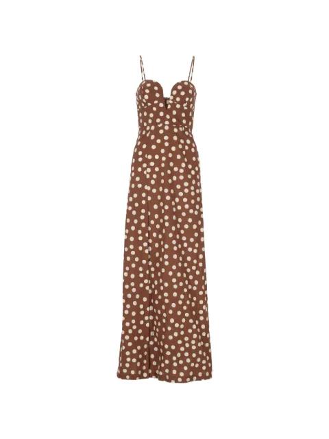 Jakie polka-dot maxi dress by RAQUEL DINIZ