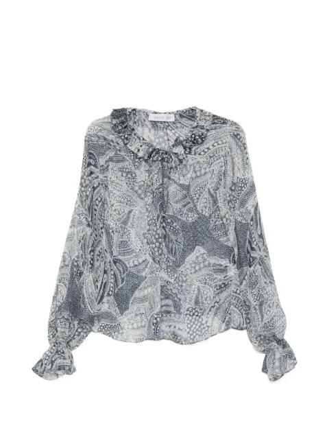 Kate print-detail ruffled blouse by RAQUEL DINIZ