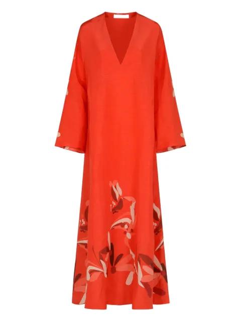 Lena printed V-neck maxi dress by RAQUEL DINIZ