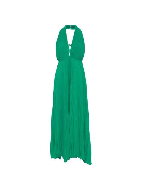 Raissa pleated halterneck maxi dress by RAQUEL DINIZ