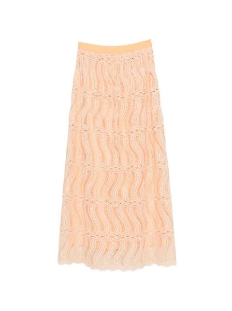 Sabi guipure-lace scalloped-hem midi skirt by RAQUEL DINIZ
