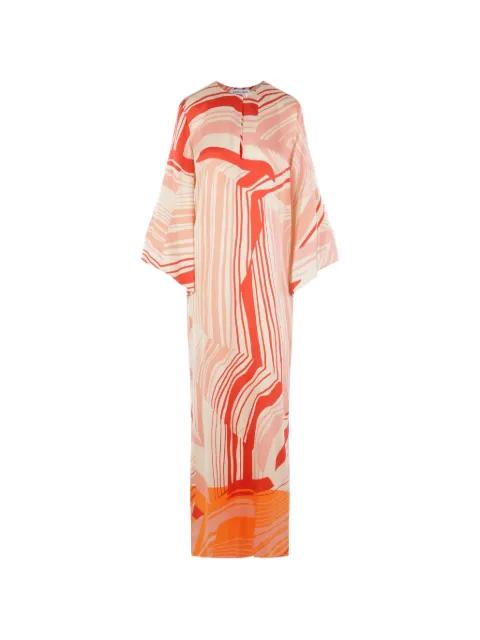 abstract-print silk dress by RAQUEL DINIZ