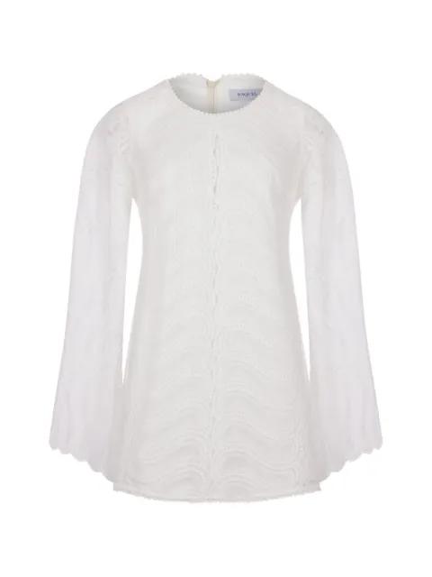 lace bell-sleeve dress by RAQUEL DINIZ