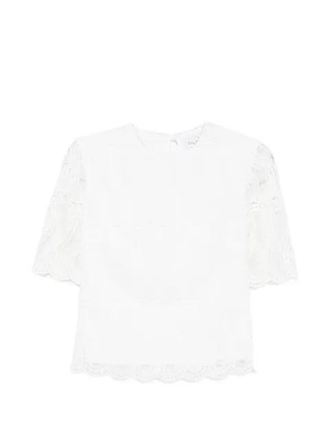 lace scalloped-hem top by RAQUEL DINIZ