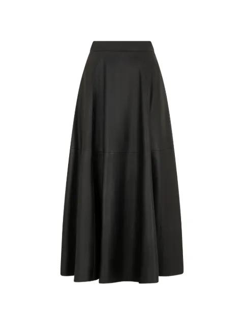 panelled leather maxi skirt by RAQUEL DINIZ
