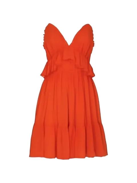 ruffled-trim tiered mini dress by RAQUEL DINIZ