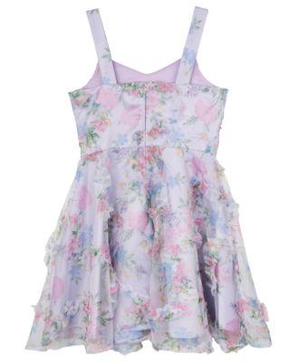 Big Girls Floral Mesh Dress by RARE EDITIONS