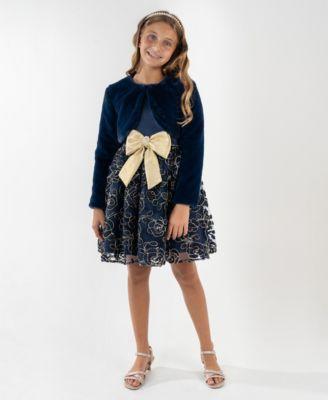 Girls' 7-16 Sleeveless Dress and Shrug, 2-Piece Set by RARE EDITIONS