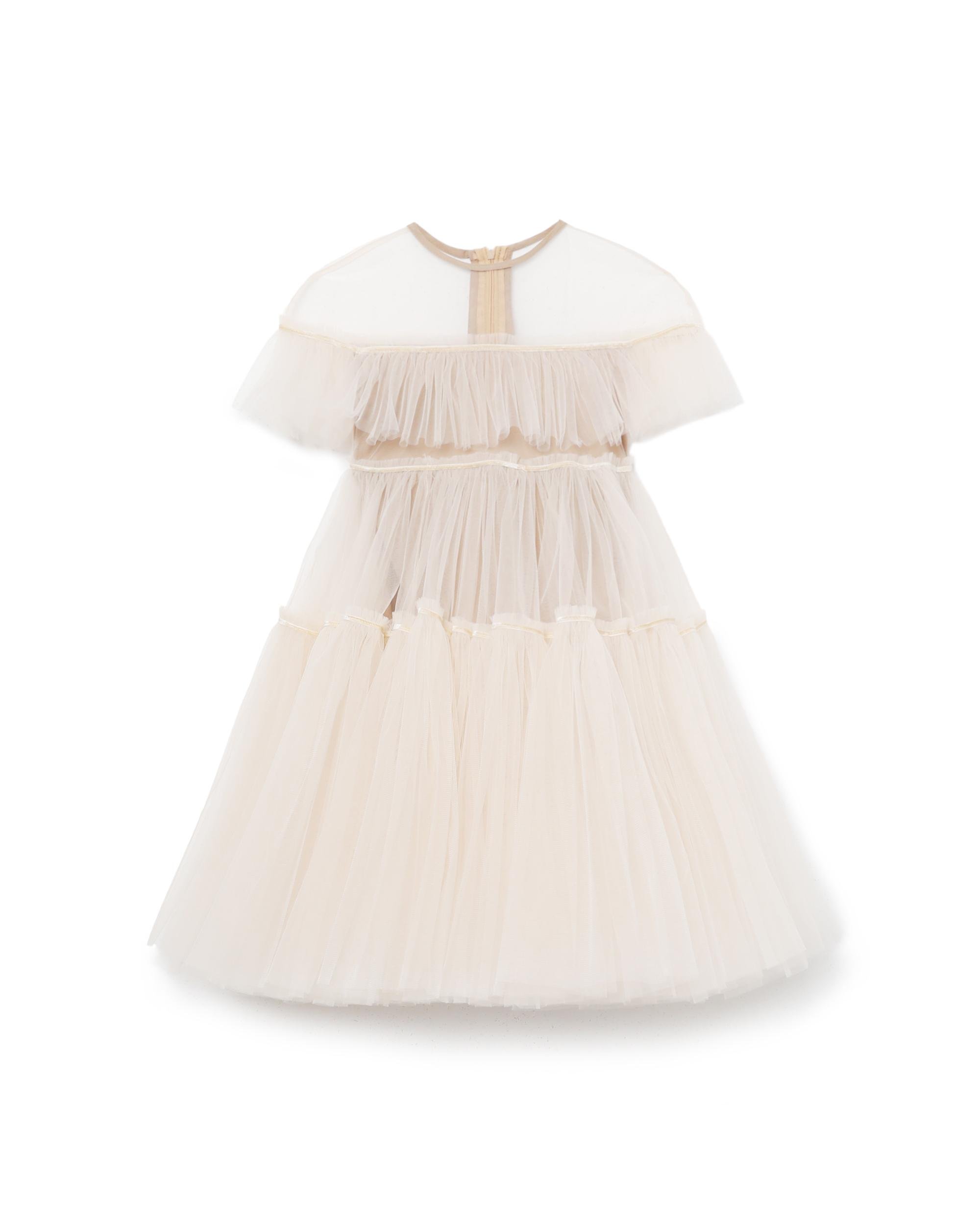 Kids panelled tulle dress by RASPBERRY PLUM