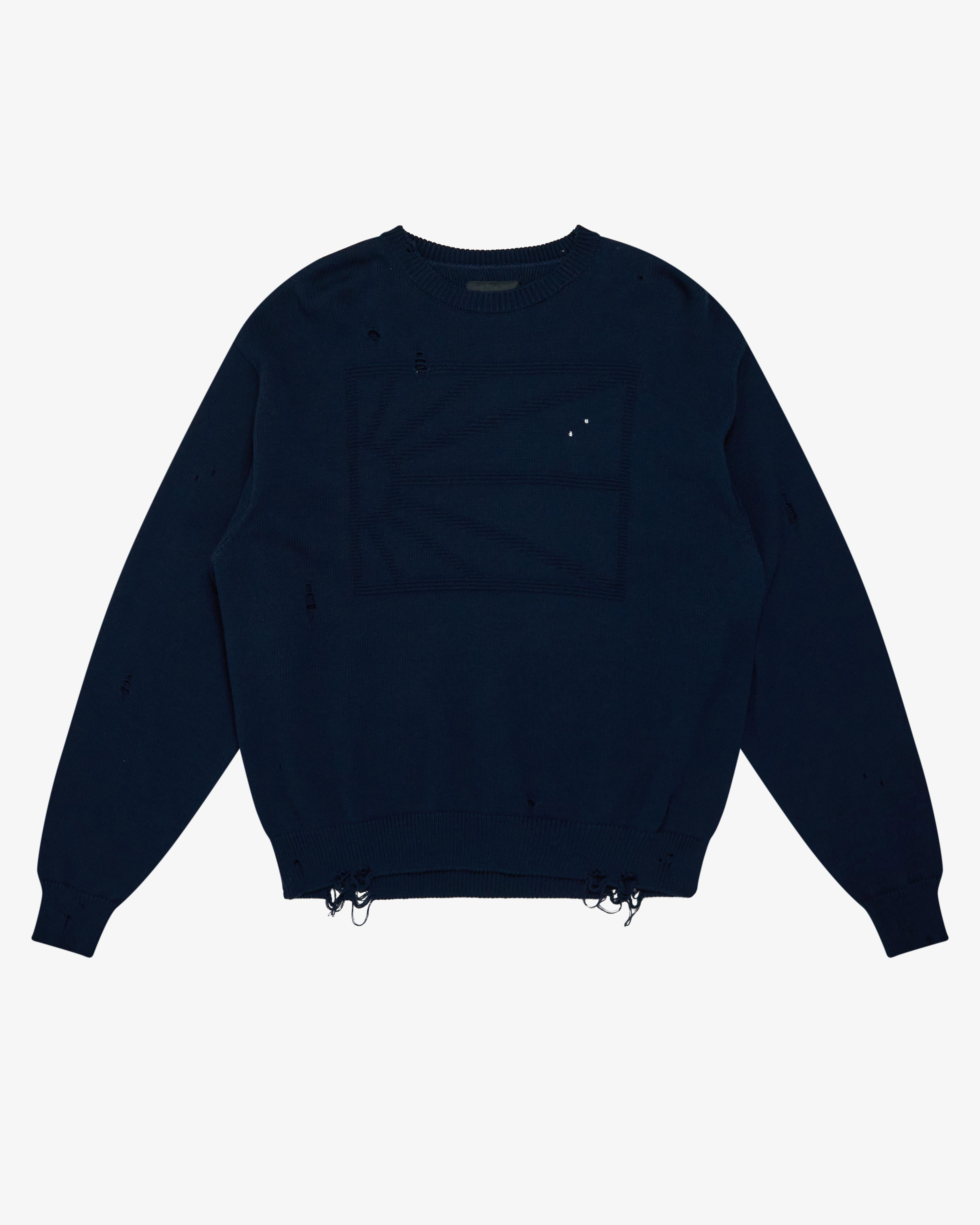 RASSVET - Men's Statement Sweater Knit - (Navy) by RASSVET