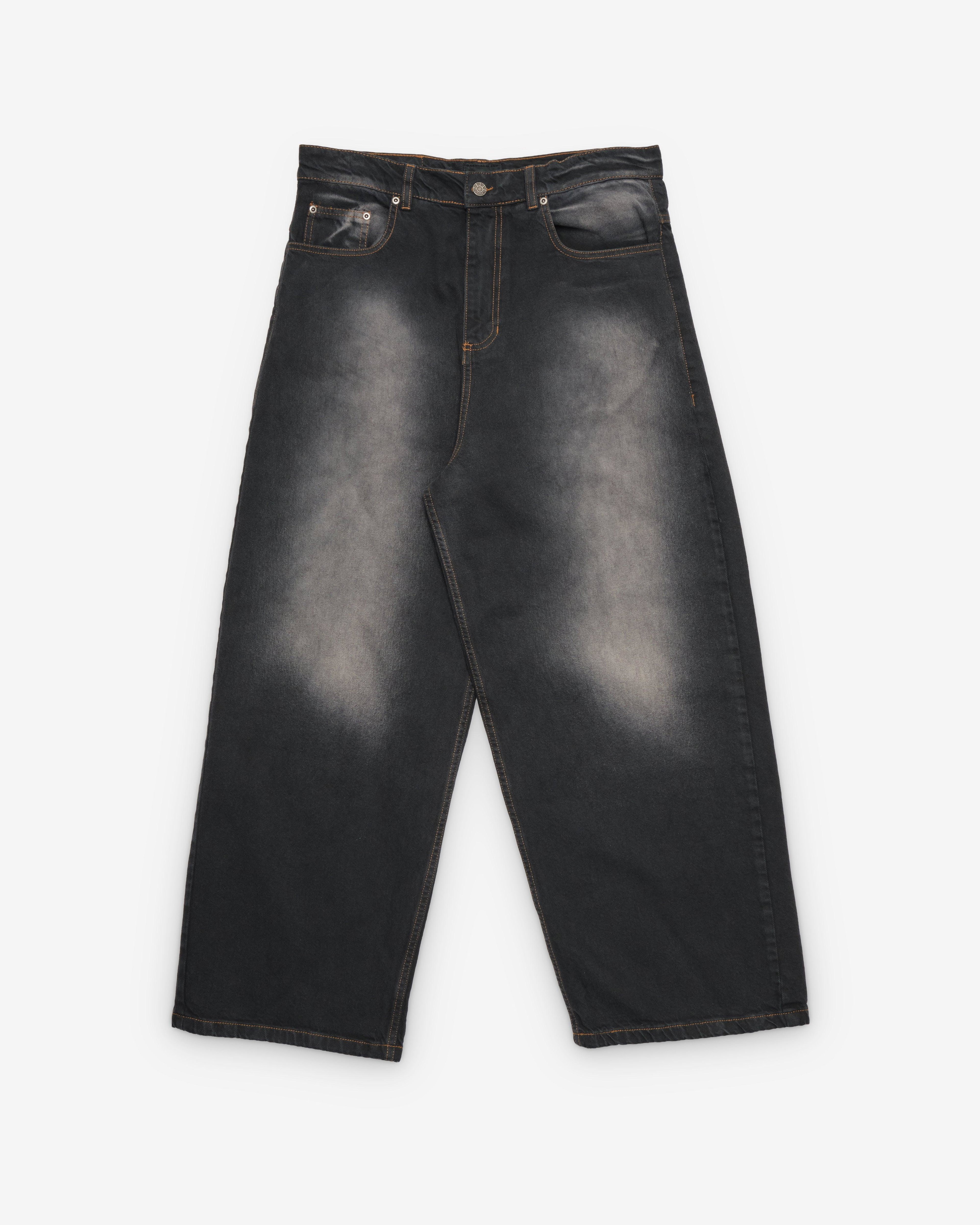 Rassvet - Men's Sun Dyed Baggy Denim Pants - (Black) by RASSVET