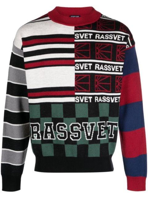 intarsia-knit wool-blend jumper by RASSVET