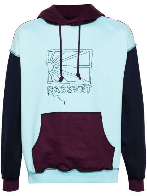 logo-embroidered cotton hoodie by RASSVET