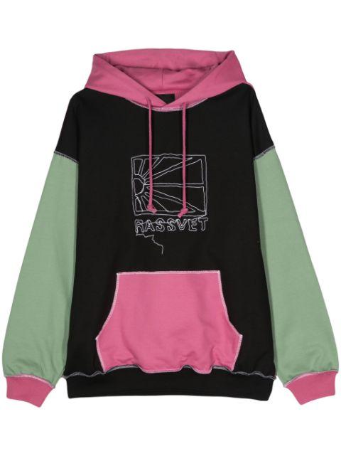 logo-embroidered cotton hoodie by RASSVET