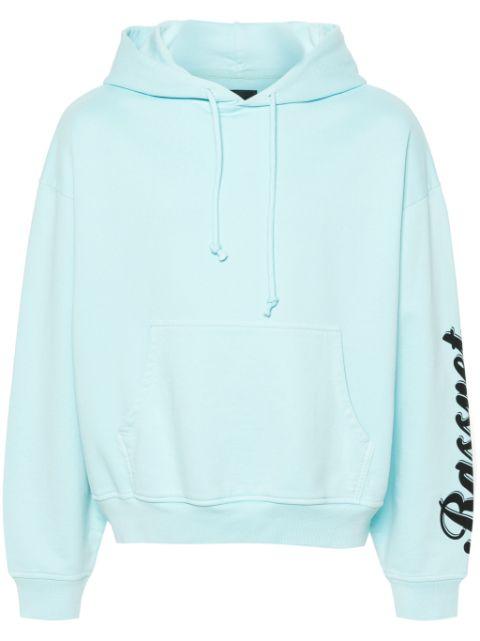 logo-print cotton hoodie by RASSVET