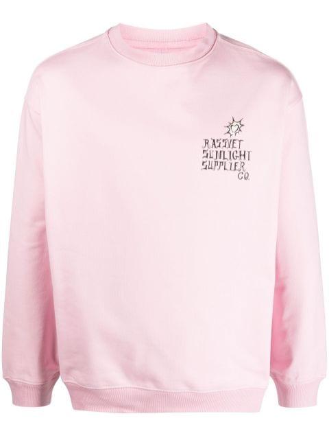 logo-print cotton sweatshirt by RASSVET