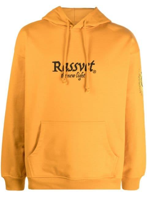 logo-print drawstring hoodie by RASSVET