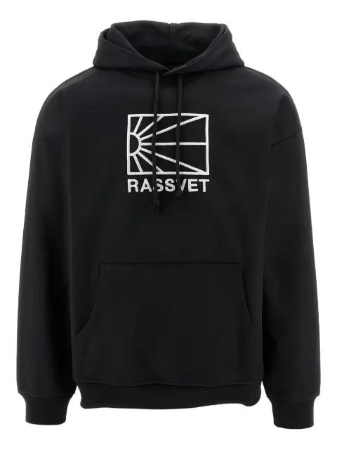 logo-print hoodie by RASSVET
