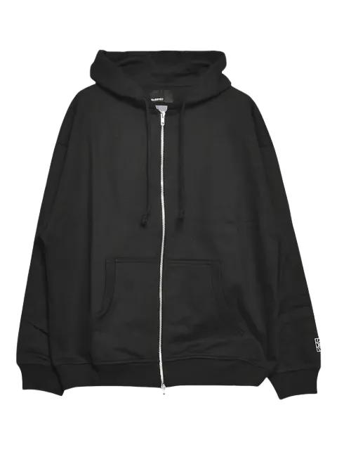 zip-front graphic-print hoodie by RASSVET