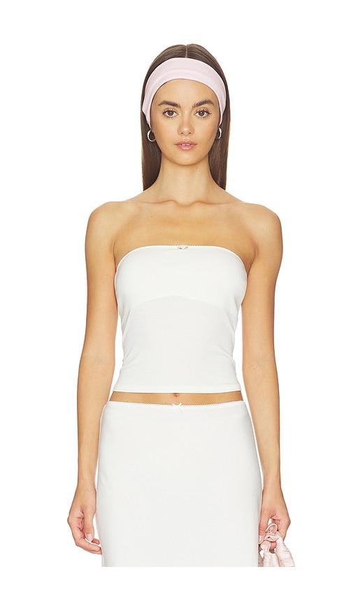 RAT BOI Contour Tube Top in White by RAT BOI