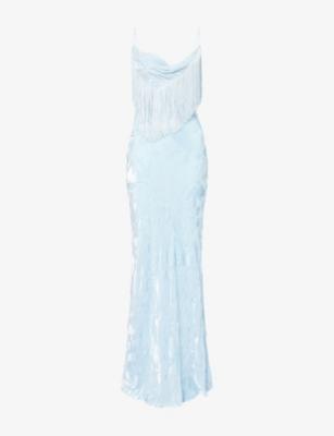 Inaya Devore-Print Woven Maxi Dress by RAT&BOA