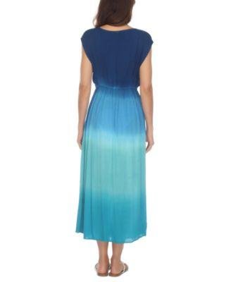 Women's Ombr&eacute; Tie-Waist Maxi Dress Cover-Up by RAVIYA