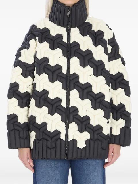 high-collar zip-fastening puffer jacket by RAXXY