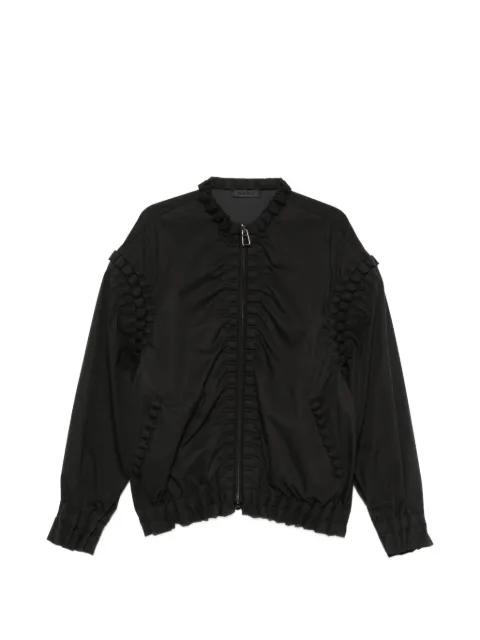 ruffled-embellishment bomber jacket by RAXXY