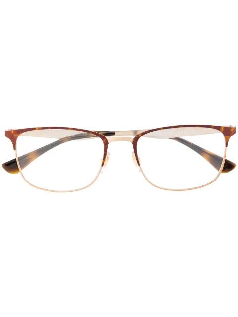6421 half rim clubmaster glasses by RAY-BAN