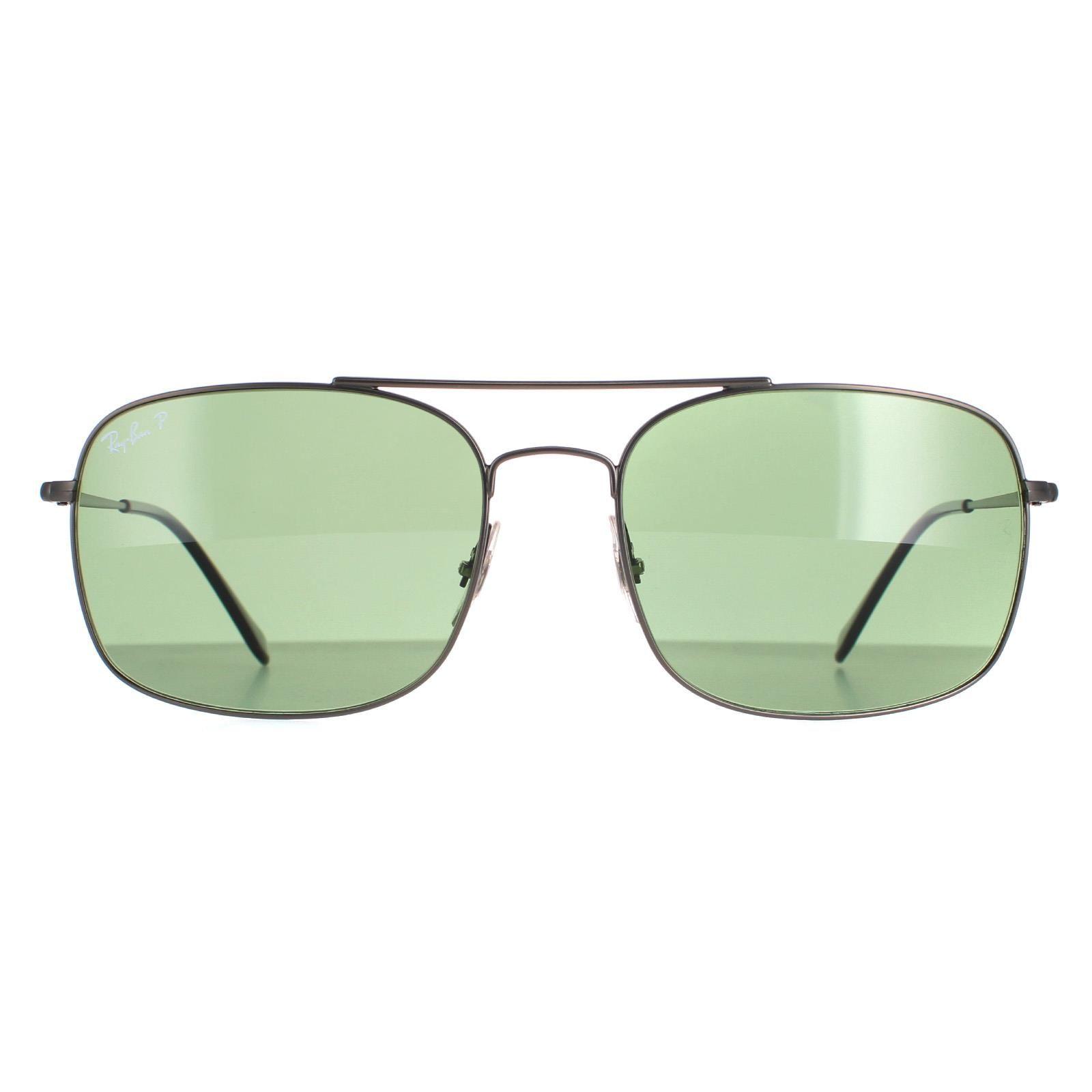 Aviator Gunmetal Green Polarized RB3611 by RAY-BAN