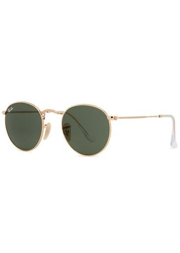 Gold-tone G-15 round-frame sunglasses by RAY-BAN