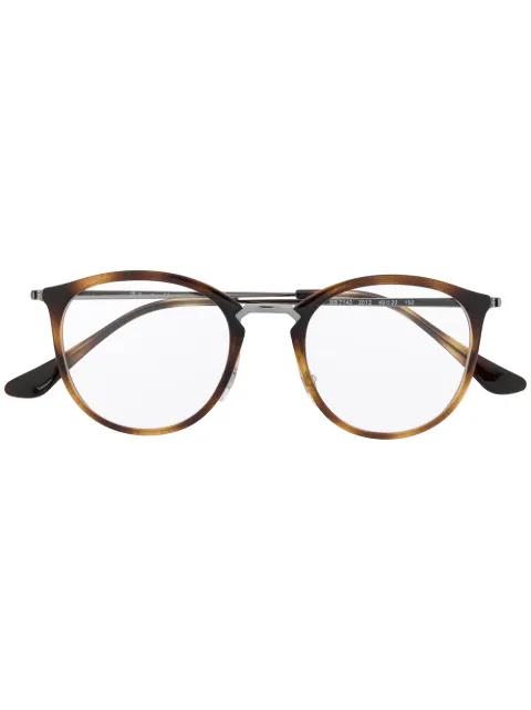 RB7140 round-frame glasses by RAY-BAN