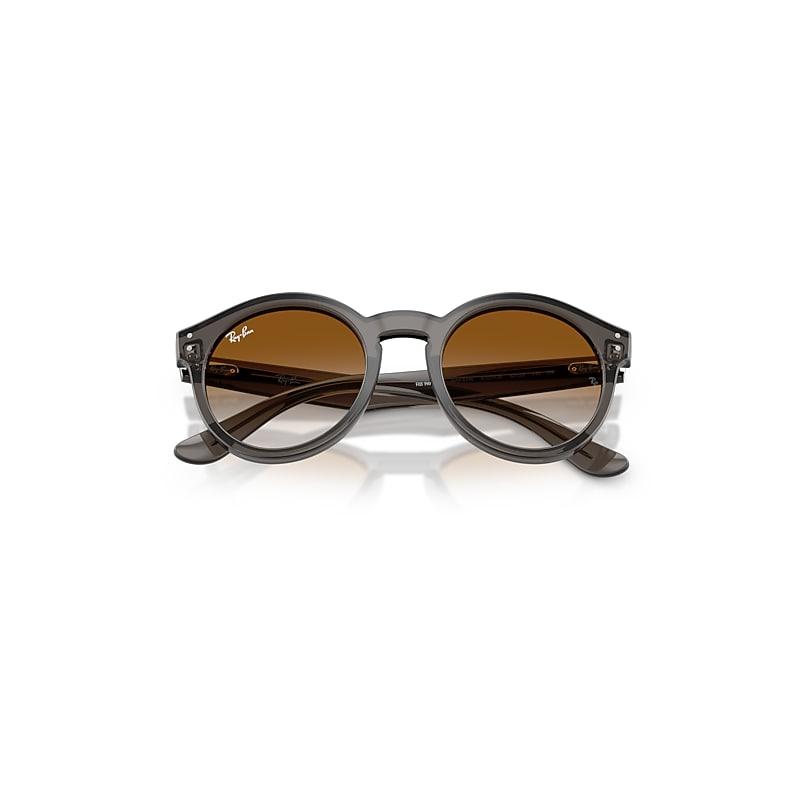 Ray-Ban 2180 Reverse Sunglasses Transparent Dark Grey Frame Brown Lenses by RAY-BAN