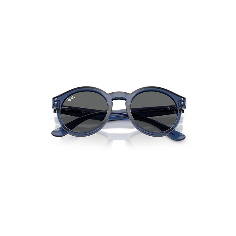 Ray-Ban 2180 Reverse Sunglasses Transparent Navy Blue Frame Grey Lenses by RAY-BAN