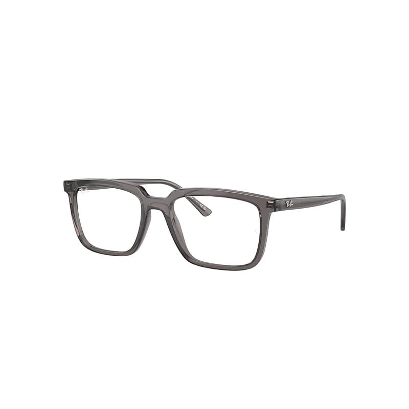 Ray-Ban Alain Optics Eyeglasses Opal Dark Grey Frame Clear Lenses Polarized by RAY-BAN