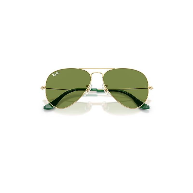 Ray-Ban Aviator Large Metal Sunglasses Arista Gold Frame Green Lenses by RAY-BAN