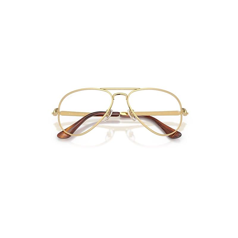 Ray-Ban Aviator Max Optics Eyeglasses Arista Gold Frame Clear Lenses Polarized by RAY-BAN