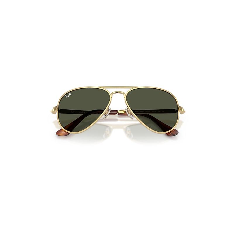 Ray-Ban Aviator Max Sunglasses Arista Gold Frame Green Lenses by RAY-BAN