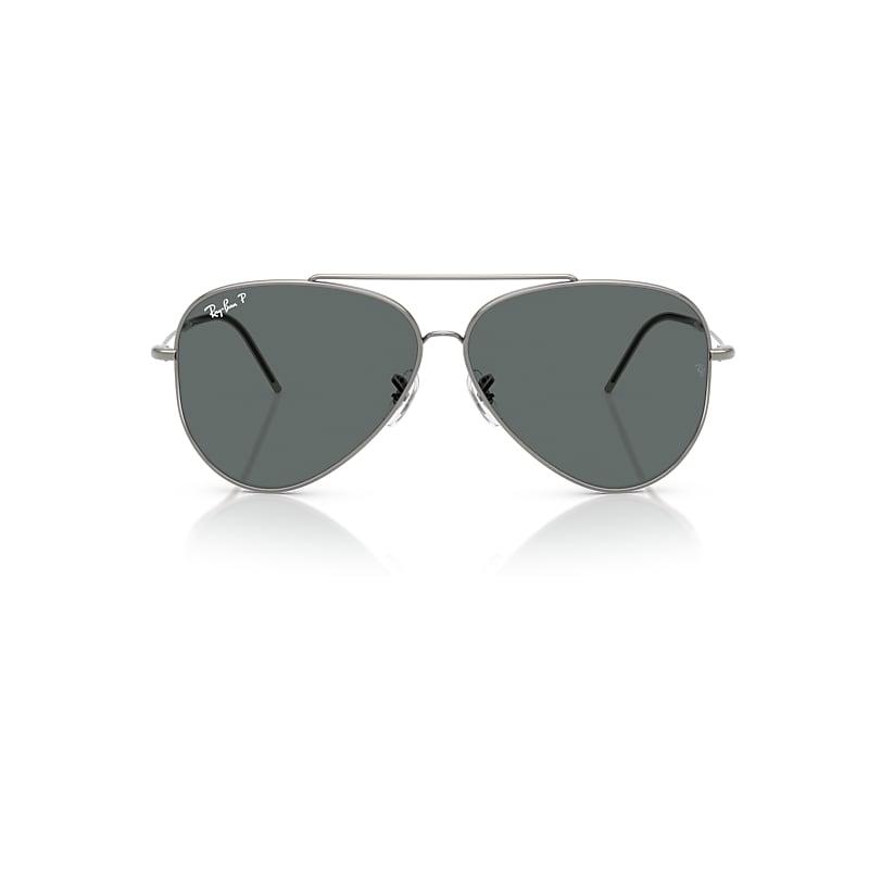 Ray-Ban Aviator Reverse Sunglasses Gunmetal Frame Grey Lenses Polarized by RAY-BAN