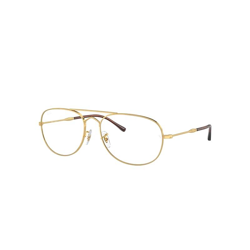 Ray-Ban Bain Bridge Optics Eyeglasses Arista Gold Frame Clear Lenses Polarized by RAY-BAN