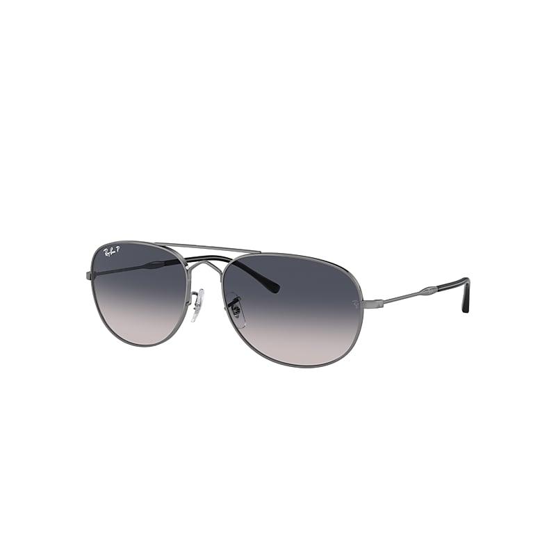 Ray-Ban Bain Bridge Sunglasses Gunmetal Frame Blue Lenses Polarized by RAY-BAN