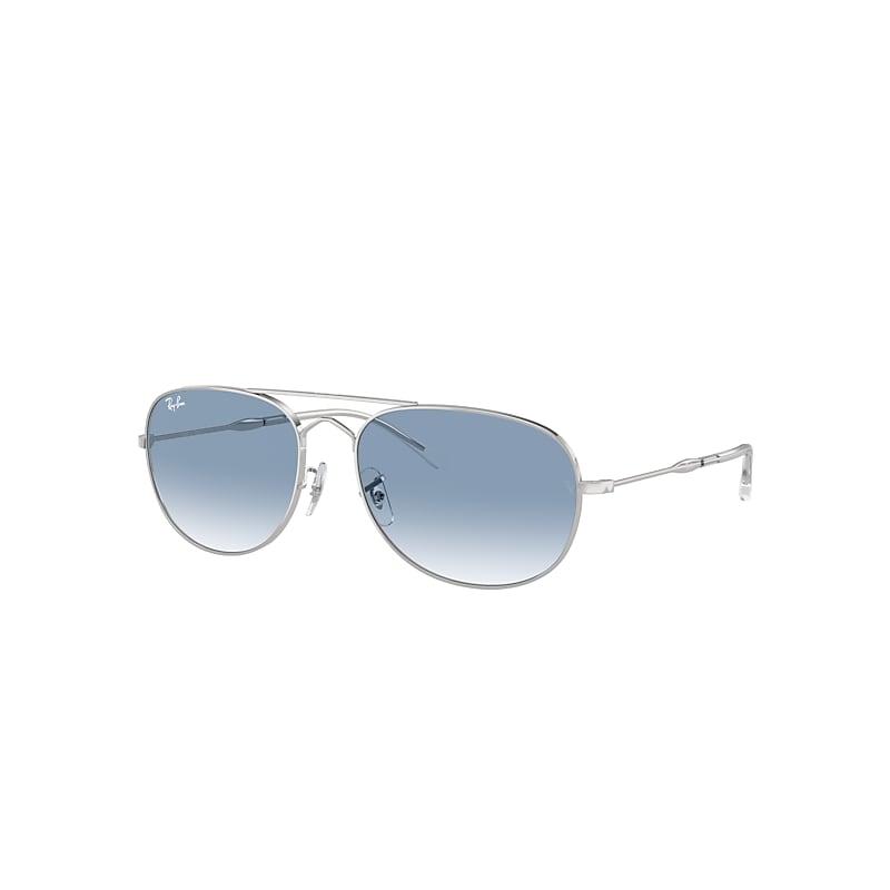 Ray-Ban Bain Bridge Sunglasses Silver Frame Blue Lenses by RAY-BAN