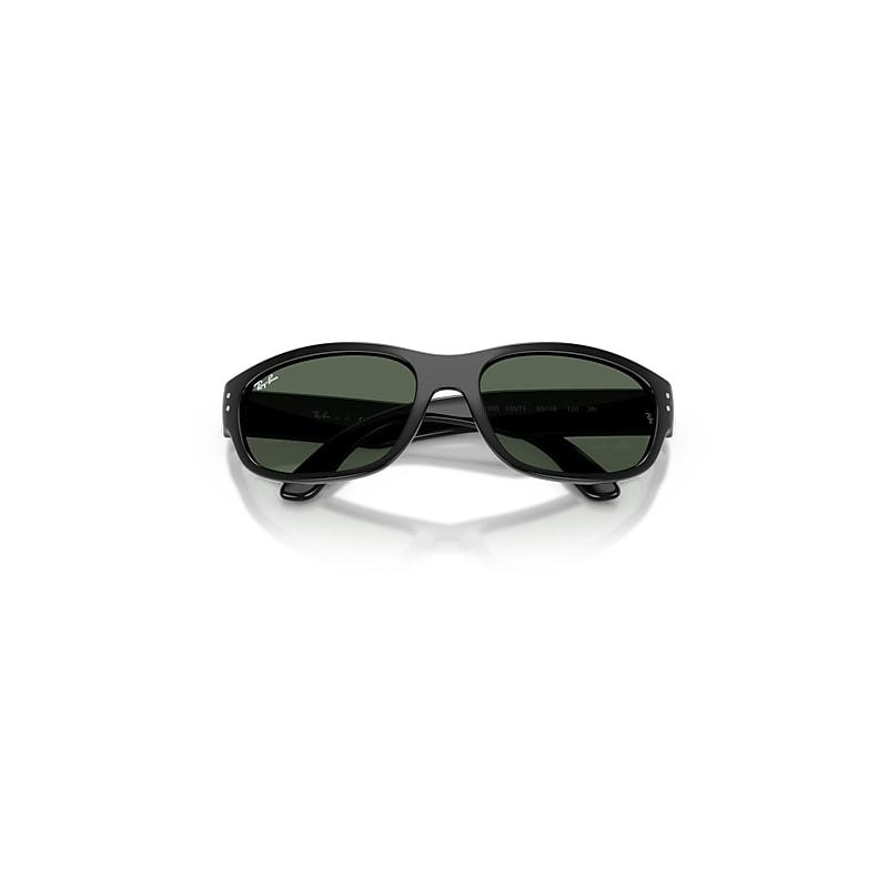 Ray-Ban Balorama Kids Bio-based Sunglasses Black Frame Green Lenses by RAY-BAN