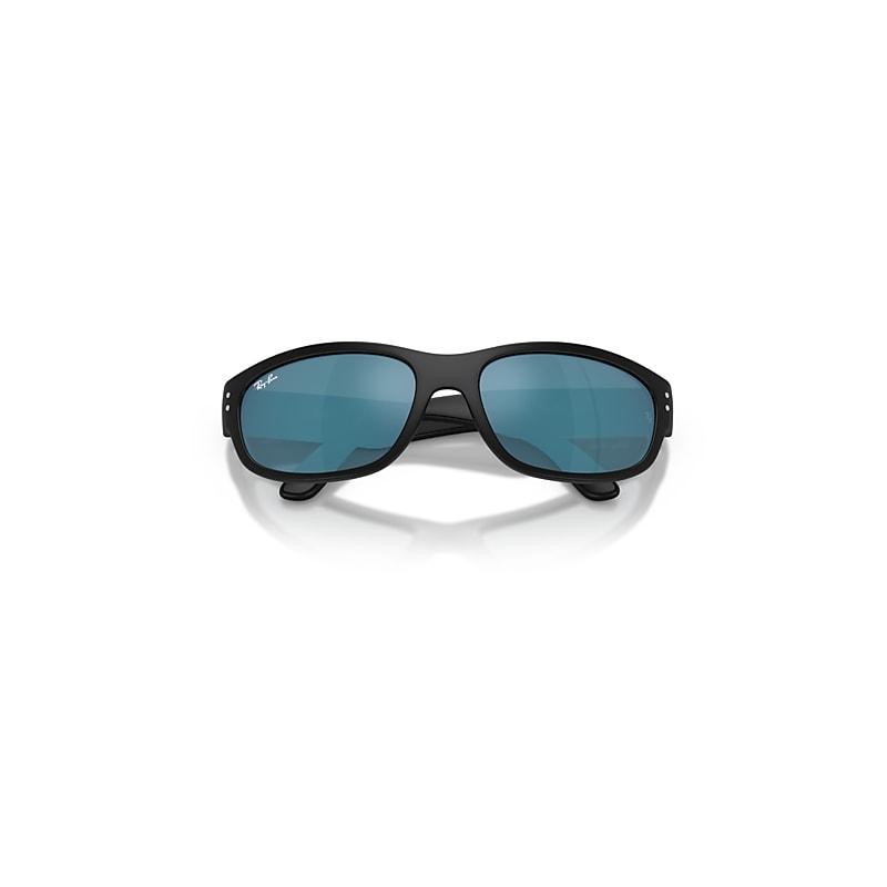 Ray-Ban Balorama Kids Bio-based Sunglasses Matte Black Frame Blue Lenses by RAY-BAN
